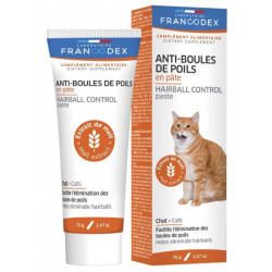 Francodex Anti-Boules de Poils en Pâte pour chats, tube de 70 g Complément alimentaire