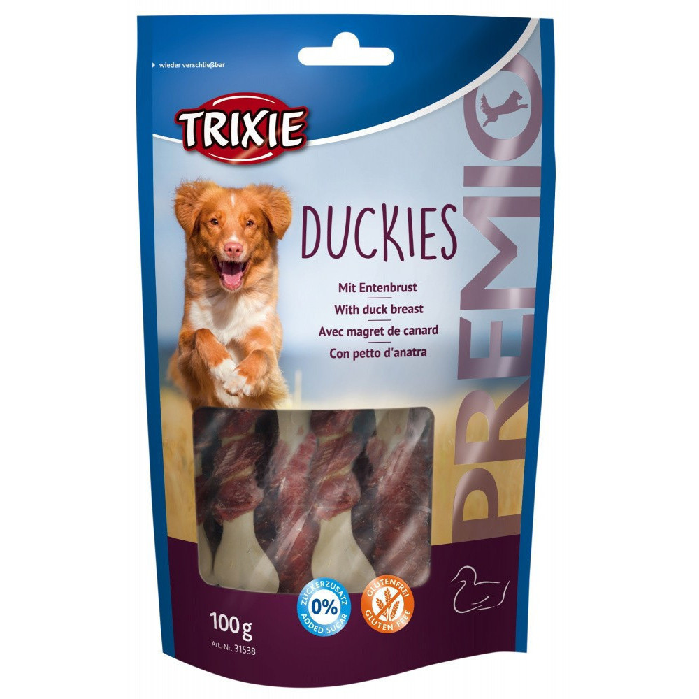 Trixie Friandise snack os au magret de canard pour chiens 100 g Friandise chien