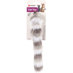 Szara długa zabawka w kształcie myszy. 28 cm. dla kotów. FL-561021 Flamingo