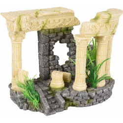 Colunas de colosso de ruína. 21 x 11 x 15 cm. Decoração de aquário. FL-410198 Ruine