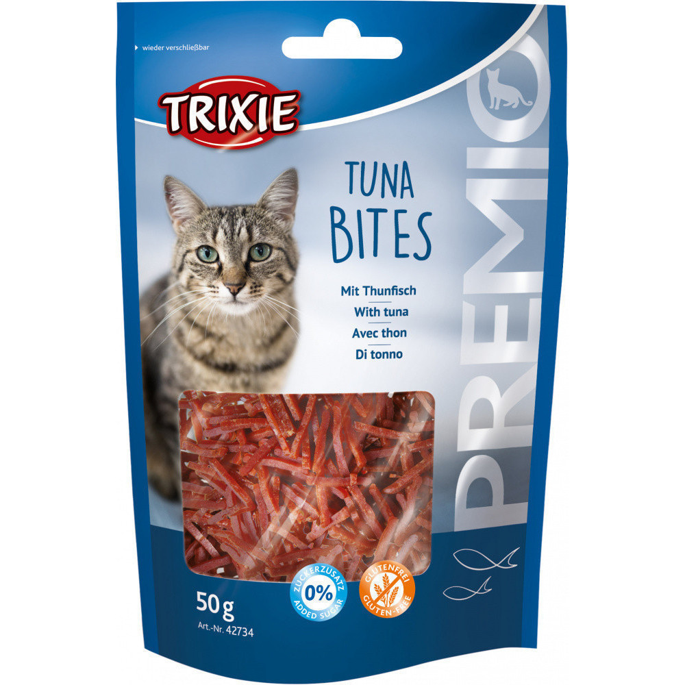 PREMIO Tuna Bites met tonijn en kip, voor katten. Trixie TR-42734 Kattensnoepjes