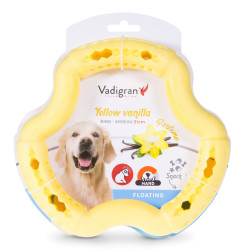 Vadigran Anneau TPR jaune vanille 21 cm pour chien Jeux a récompense friandise