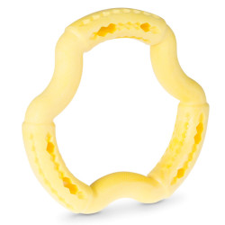 Vanille gele TPR ring 21 cm. voor honden. Vadigran VA-13453 Beloningsspelletjes snoep