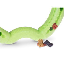 Vadigran Apple green TPR ring 12 cm. for dogs. Games has reward candy