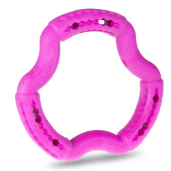 Vadigran Strawberry pink TPR ring 12 cm. for dogs. Games has reward candy