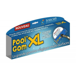 jardiboutique Brush with Pool Sweeper Head -Pool gom XL Multi-Surfaces + 2 sponges Brush