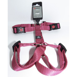 Flamingo Harness H Ziggi cherry red neckband 45 -65 cm 20 MM. size L/XL for dog. dog harness