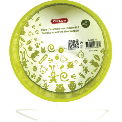 zolux Ruota per esercizi con base in metallo, ø20 cm, verde anice, per roditori. ZO-206727 Ruota