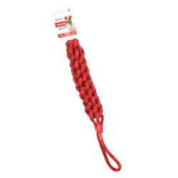 Flamingo Vokas pull rope. braided, floating. red and black. size S. 47 cm . dog toy. Ropes for dogs