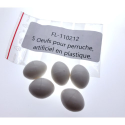 animallparadise 5 Oeufs pour perruche, artificiel en plastique Accessoire
