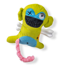Vadigran Scary monkey plush with bone 17.5 cm. Dog toy. Plush for dog