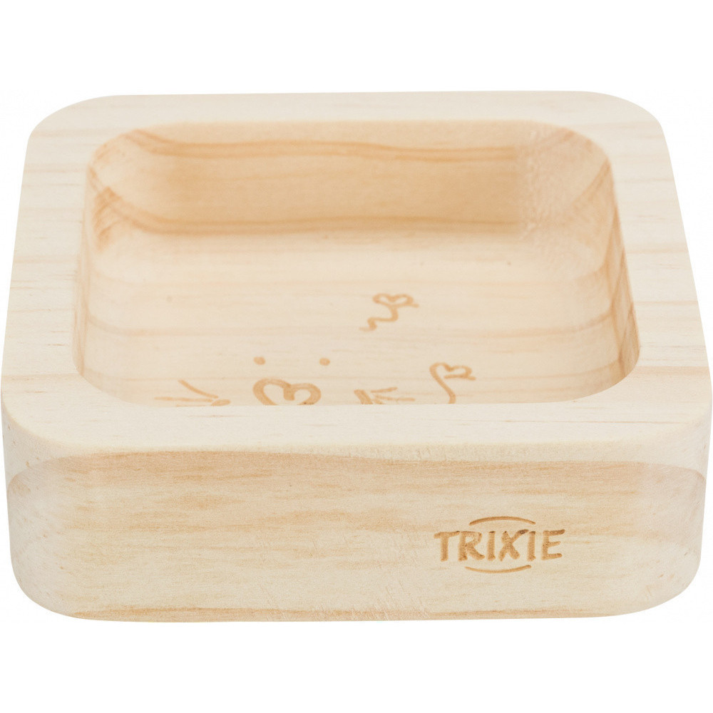 Trixie Bol en bois de 60 ml, 8 x 8 cm pour rongeurs Gamelles, distributeurs