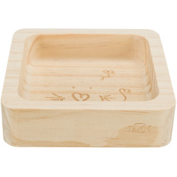 Trixie Wooden bowl of 190 ml. 11 x 11 cm. for rodents. Bowls, dispensers