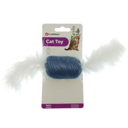 Flamingo Medy blue roll toy. size 5 x 27 cm. for cats. Games with catnip, Valerian, Matatabi