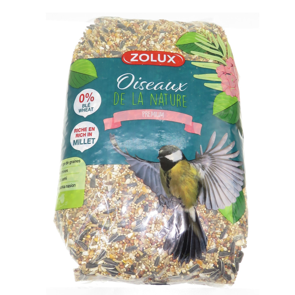 zolux Graines nourriture mélange premium riche en millet 2.5 kg pour oiseaux Nourriture graine