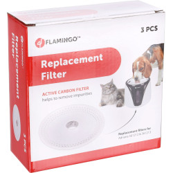 Flamingo Pet Products 3 Replacement filters for Adriana Sensor Fountain, black, for cats and dogs. Fountain