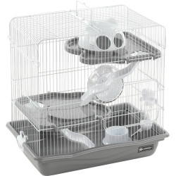 Flamingo Cage pour Hamster Binky grise 45 x 30 x 44.5 cm Cage