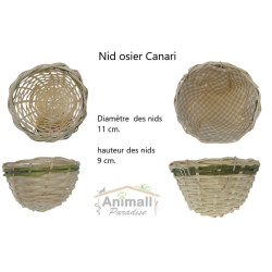 animallparadise 2 nids en osier pour canaris, ø 11 cm, pour oiseaux Produit nid oiseaux