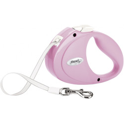 Flexi Leash strap PUPPY size XS pink color Laisse enrouleur chien