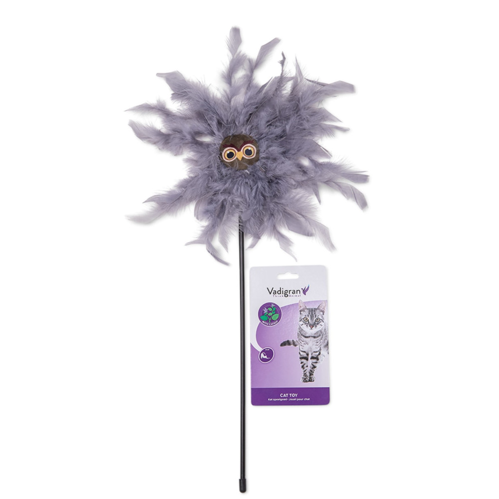 Vadigran Fishing rod Owl and catnip, length 45 cm. for cat Fishing rods and feathers