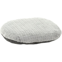 Flamingo Pet Products Grey oval Zupo cushion, 50 x 40 x 8 H for dogs. Coussin chien