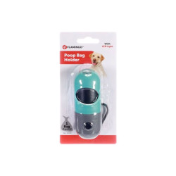 Flamingo Pet Products Kotbeutelspender mit Licht und einer Rolle Hundekotbeutel. FL-521565 Kot sammeln