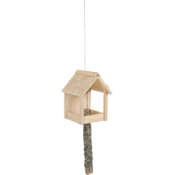 Copo Grizzli 3 em 1 alimentador de pássaros com telhado de madeira ZO-170516 Alimentadores de aves ao ar livre