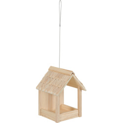 zolux Cup Grizzli 3 in 1 bird feeder with wooden roof Outdoor bird feeders