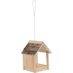 Cup Castor 3 em 1 alimentador de pássaros com telhado de madeira ZO-170513 Alimentadores de aves ao ar livre