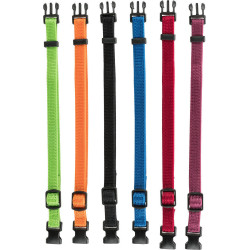 animallparadise 6 collars S-M 17 to 25 cm x 10 mm for puppies, 6 different colors Collier chiot