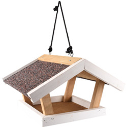 animallparadise Vogelfutterhaus PINDO aus Holz zum Aufhängen im Freien AP-110273 Futterstelle für Samen