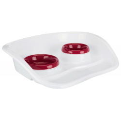 animallparadise Meal tray 0.25 and 0.3 liter for cats or small dogs random color Bowl, double bowl
