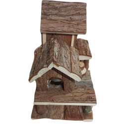 animallparadise Maison Birte en bois naturel pour petit rongeurs Accessoire de cage