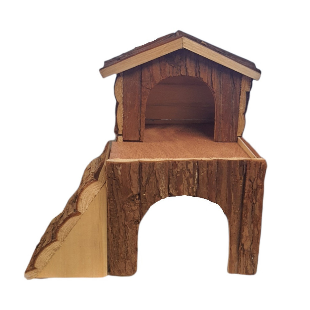 Bjork houten huis voor knaagdieren animallparadise AP-6129 Kooi accessoires
