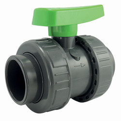 jardiboutique ø 50 mm PVC glue-on valve with green handle Pool valve
