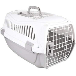 animallparadise GLOBE transport crate. size S. 37 x 57 X h 33 cm, color grey. for dog. Transport cage