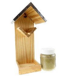 animallparadise feeder and 1 peanut butter jar, H 31 cm, for birds Food and drink