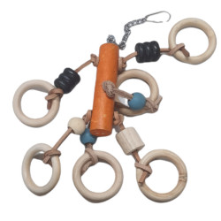 animallparadise SINA-Spielzeug Stock und Ringe, für Wellensittiche. AP-110204 Spielzeug