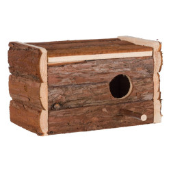 animallparadise Cassetta di legno per cocorite 21 × 13 × 12 cm - ø 3,8 cm AP-5632 Casetta per uccelli