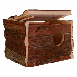 animallparadise Wooden nesting box for parakeets 21 × 13 × 12 cm - ø 3,8 cm Birdhouse