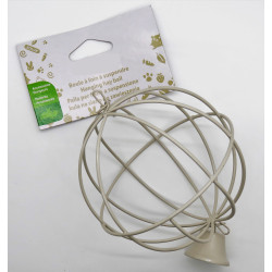 animallparadise Hay ball ø 10 cm, to hang, beige color for rodents. Bowls, distributors