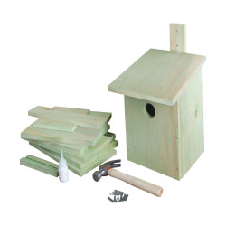 AP-KG52 animallparadise Caja nido para montar, ideal para sus hijos. Altura 23cm. para los pájaros. Casa de pájaros