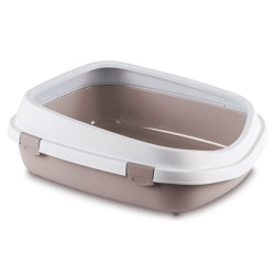animallparadise Large Queen litter box. 55 x 71 x 24.5 cm. for large cat. pinkish grey. Litter boxes