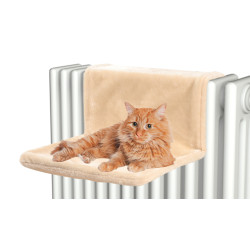 Beige hangmat radiator bed. 44 x 42 x 22 cm. voor katten. animallparadise AP-504059BEI beddengoed kat radiator