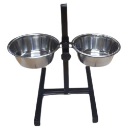 animallparadise Dog bar, 2 stainless steel bowls of 1.57 litres Bowl, raised bowl
