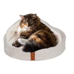 animallparadise Cover PALOMA for cats. ø 45 cm x 10 cm. color beige Igloo cat