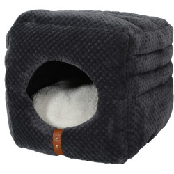 animallparadise Cube 2 in 1. PALOMA for cat. grey color. 35 x 35 x 35 cm. Igloo cat