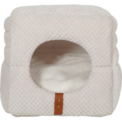 animallparadise Cube 2 in 1. PALOMA for cat. beige color. 35 x 35 x 35 cm . Igloo cat