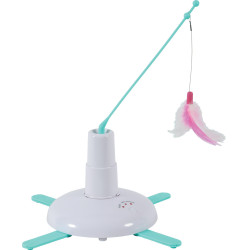 animallparadise cat player2 rotating toy with feather duster ø48 x 48 x 34.5 cm for cats Cannes à pêche et plumes