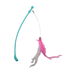 animallparadise jouet rotatif avec plumeau cat player2 ø 48 x 34.5 cm pour chat Cannes à pêche et plumes